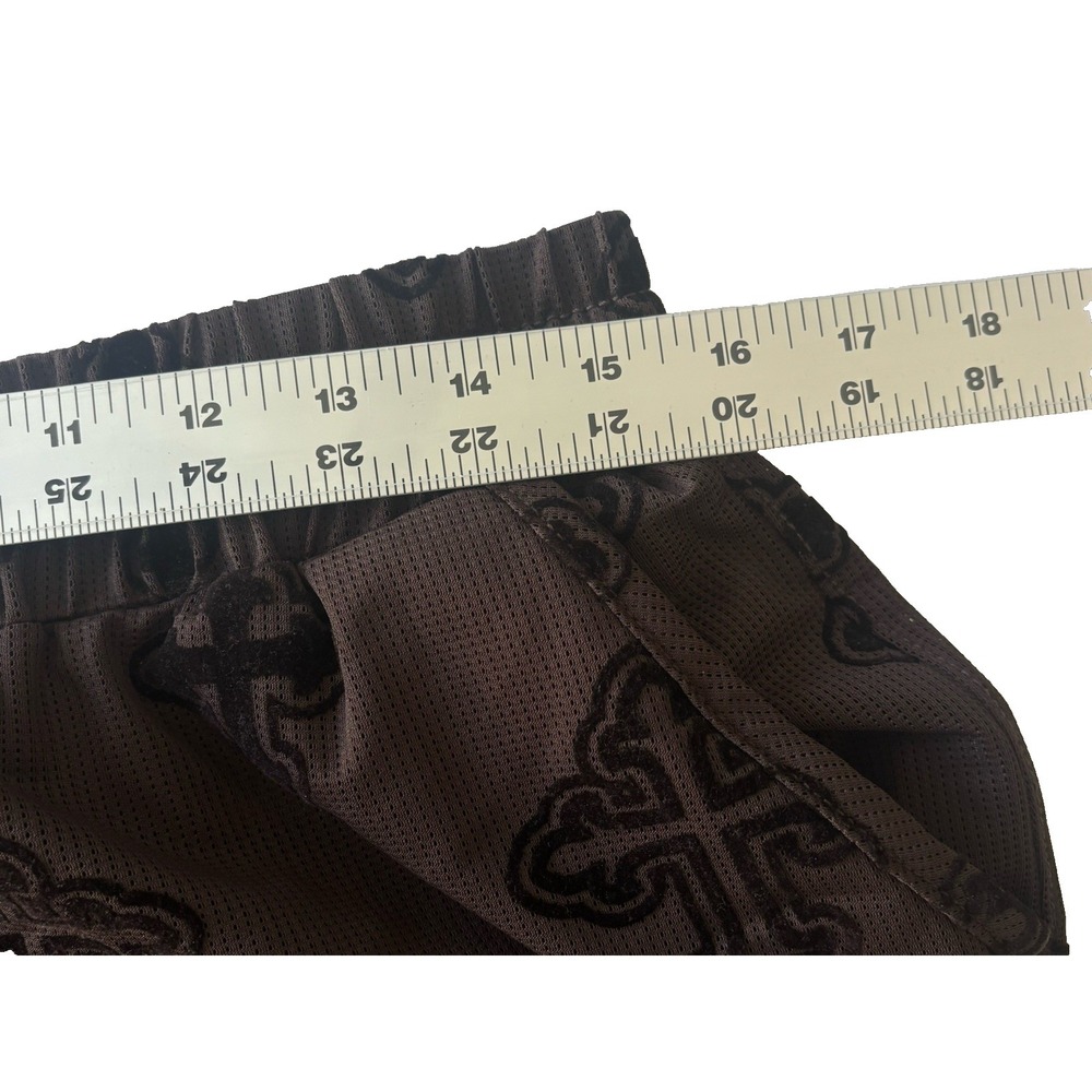 All Saints Men's Brown Cross Bermuda Shorts Polyester Pockets Drawstring New - Picture 8 of 14